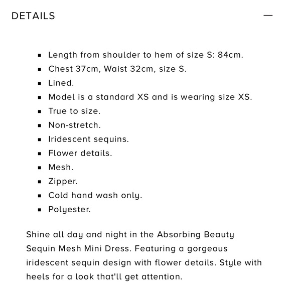 White Sequin Hello Molly Dress - Absorbing Beauty / Saints and Secrets Size M - Picture 12 of 12